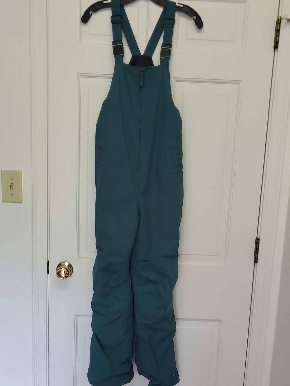 LANDS' END Kids Snow Bib Overalls, size 12 Teal
